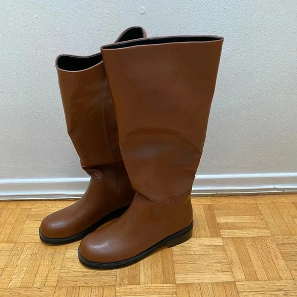 Source Unknown - Brown Leather Equestrian Riding Boots - Picture 2 of 5